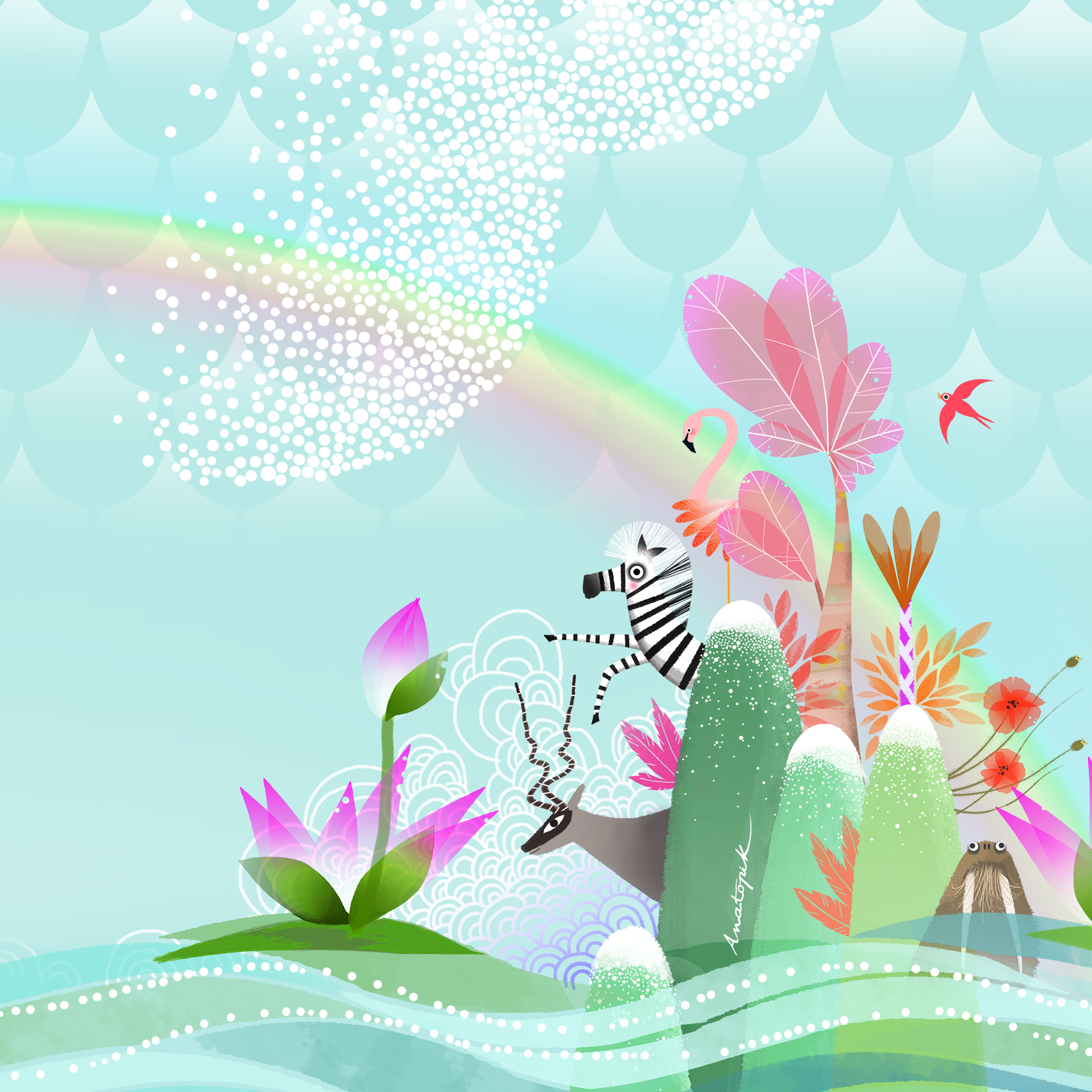 <small>Arche de Noé</small> motif créé Marie-Rose Boisson