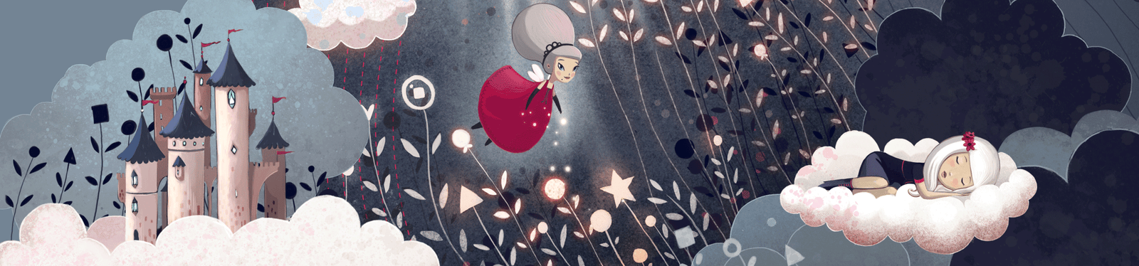 <small>Belle au bois dormant</small> motif créé par Anne-Marie Hugot