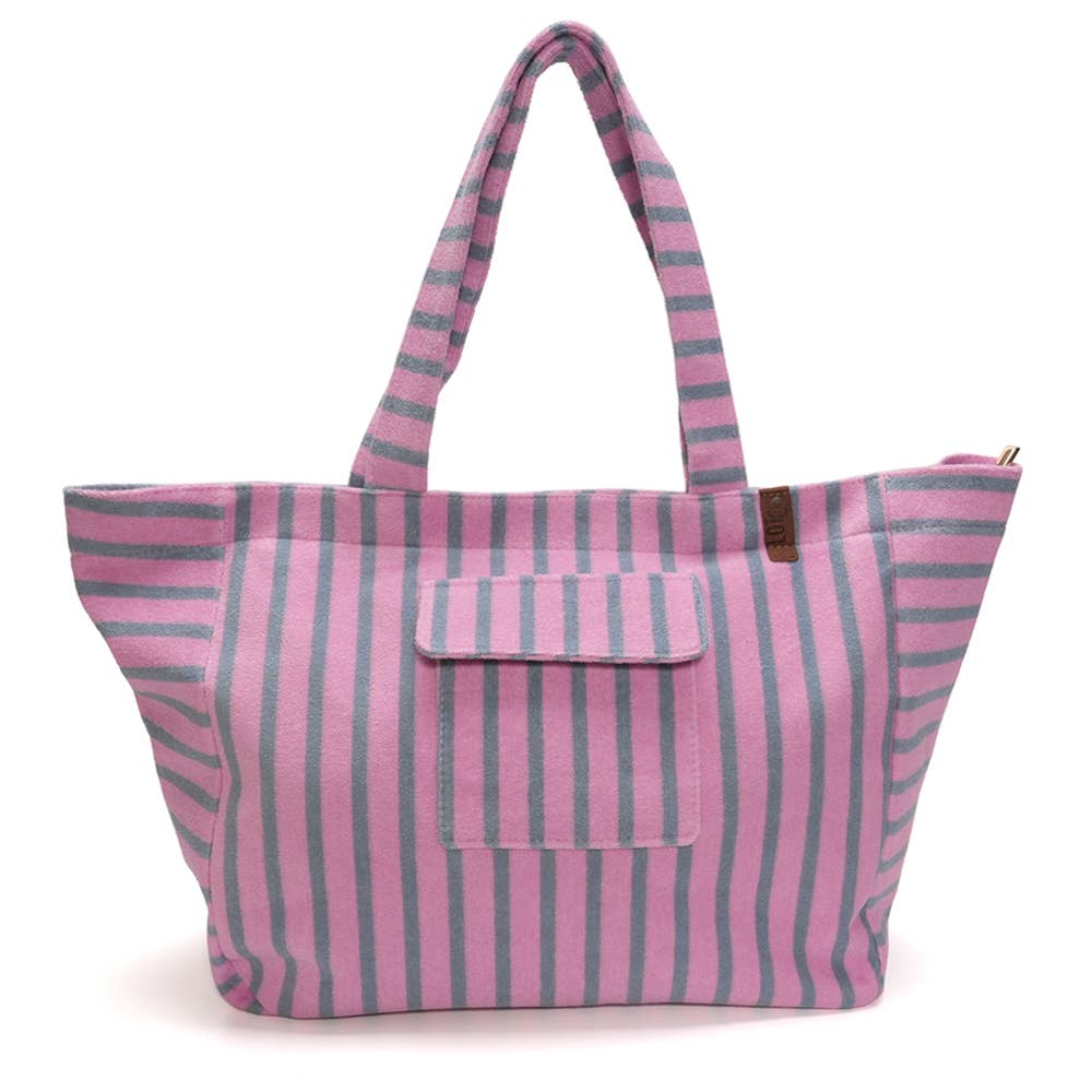 Sac de plage LOLA Parme & Bleu