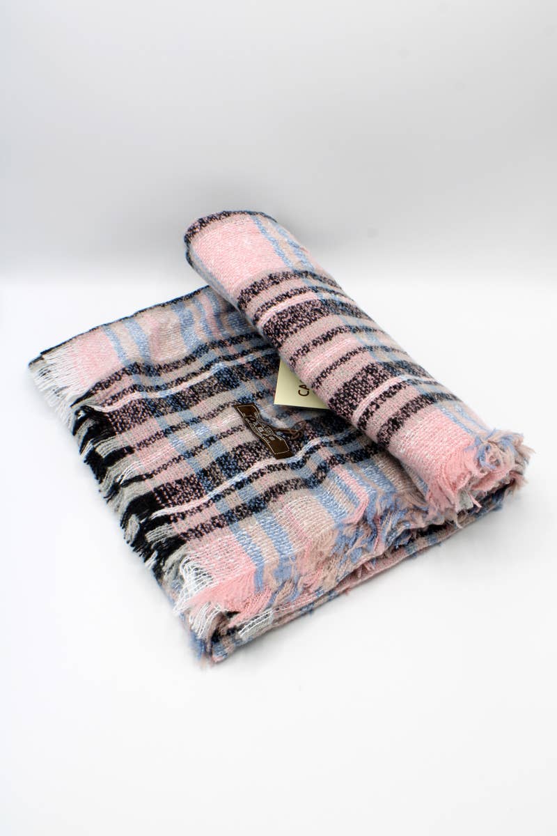 Grande étole carrée Écossais