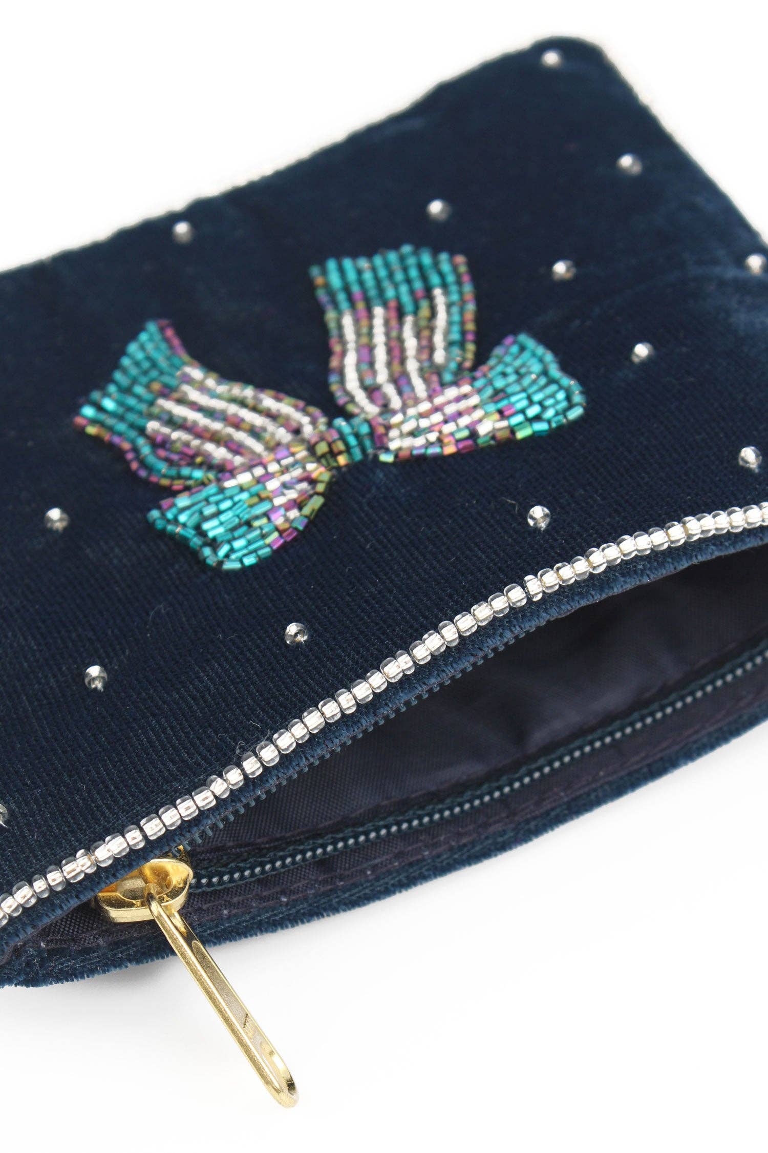 POCHETTE PETITE ARC BLEU ARGENT