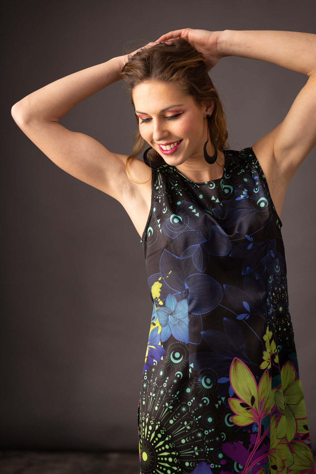 TABATA Mandala Emerald Pinafore Dress 