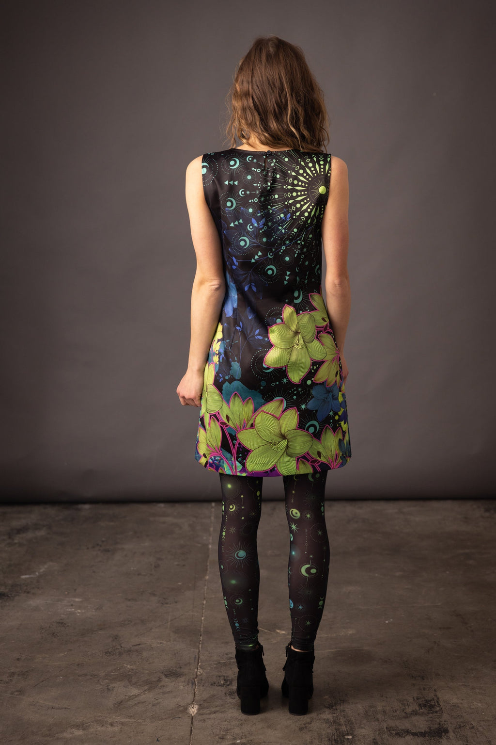 TABATA Mandala Emerald Pinafore Dress 