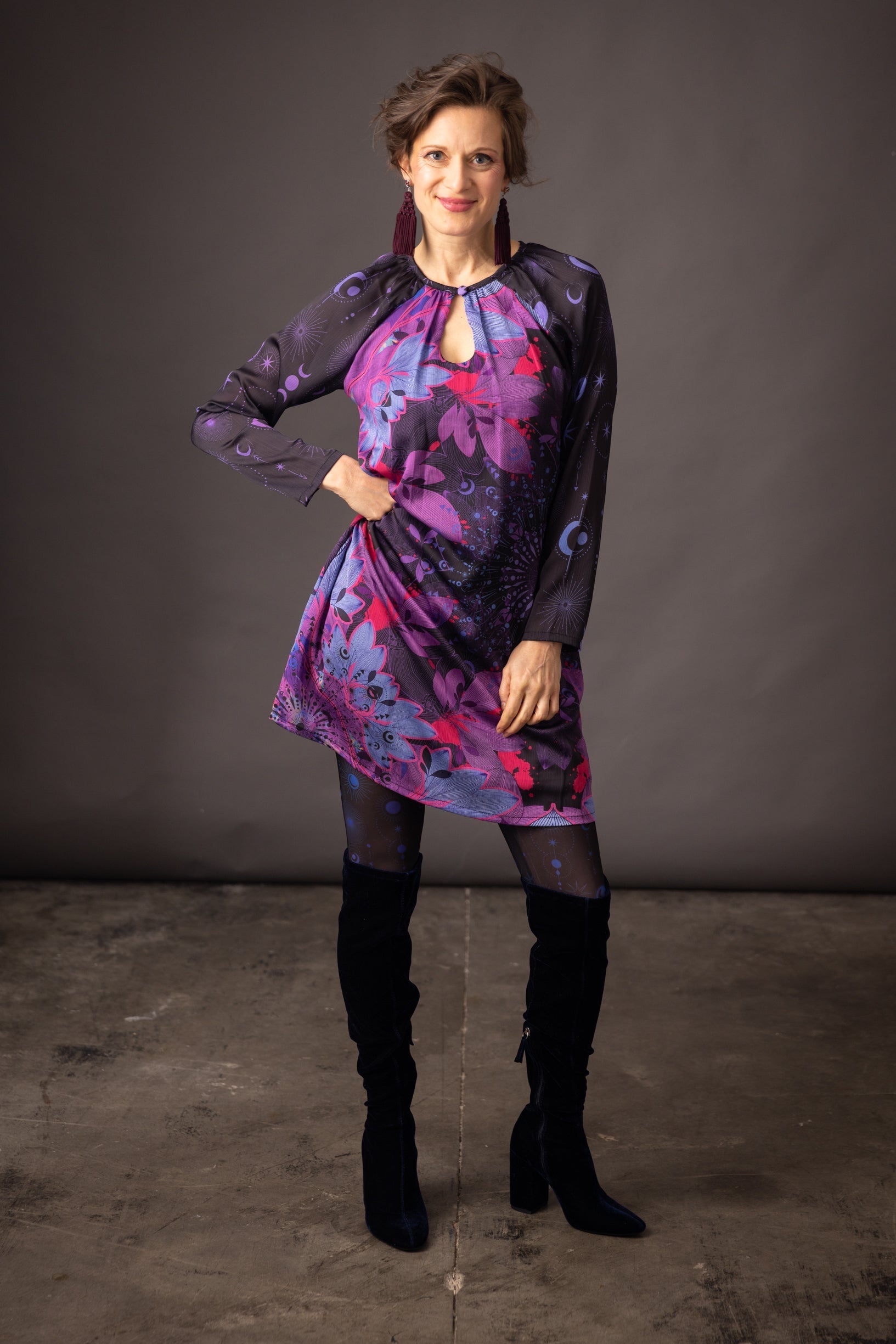 DELIO Luna Indigo printed leggings 