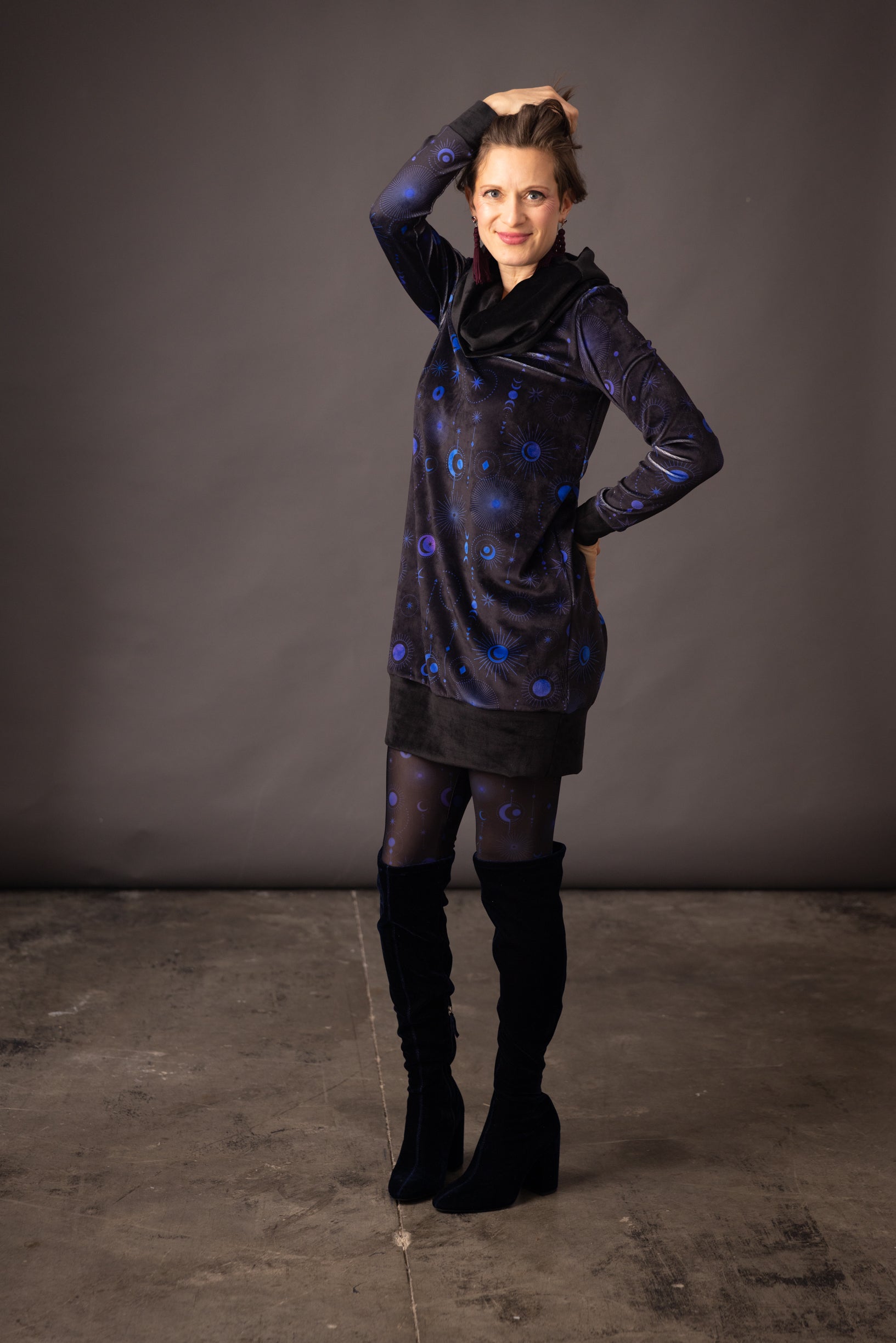 DELIO Luna Indigo printed leggings 