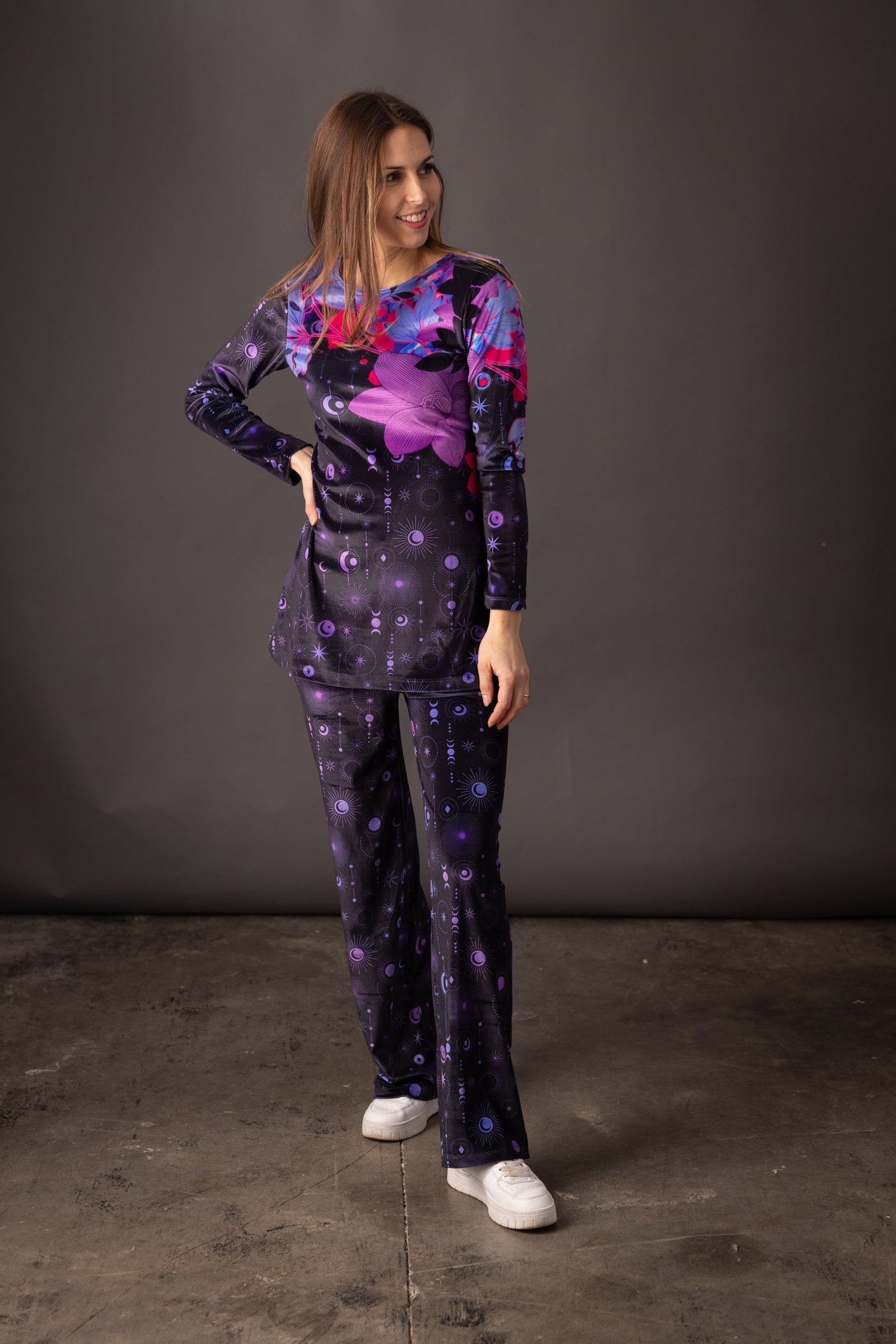 Tunique velours TEANI Luna Indigo