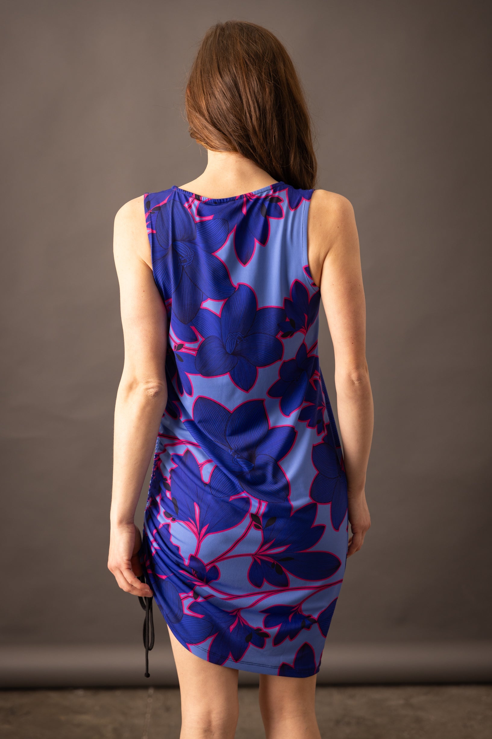 Robe fronce SOLIFLORE Freesia Indigo