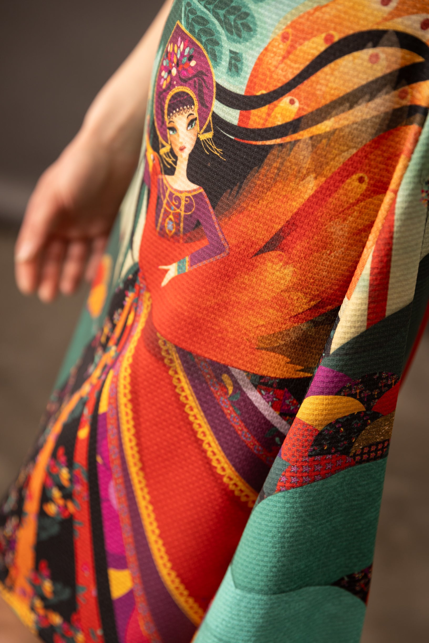 VIDYA FIREBIRD skater dress