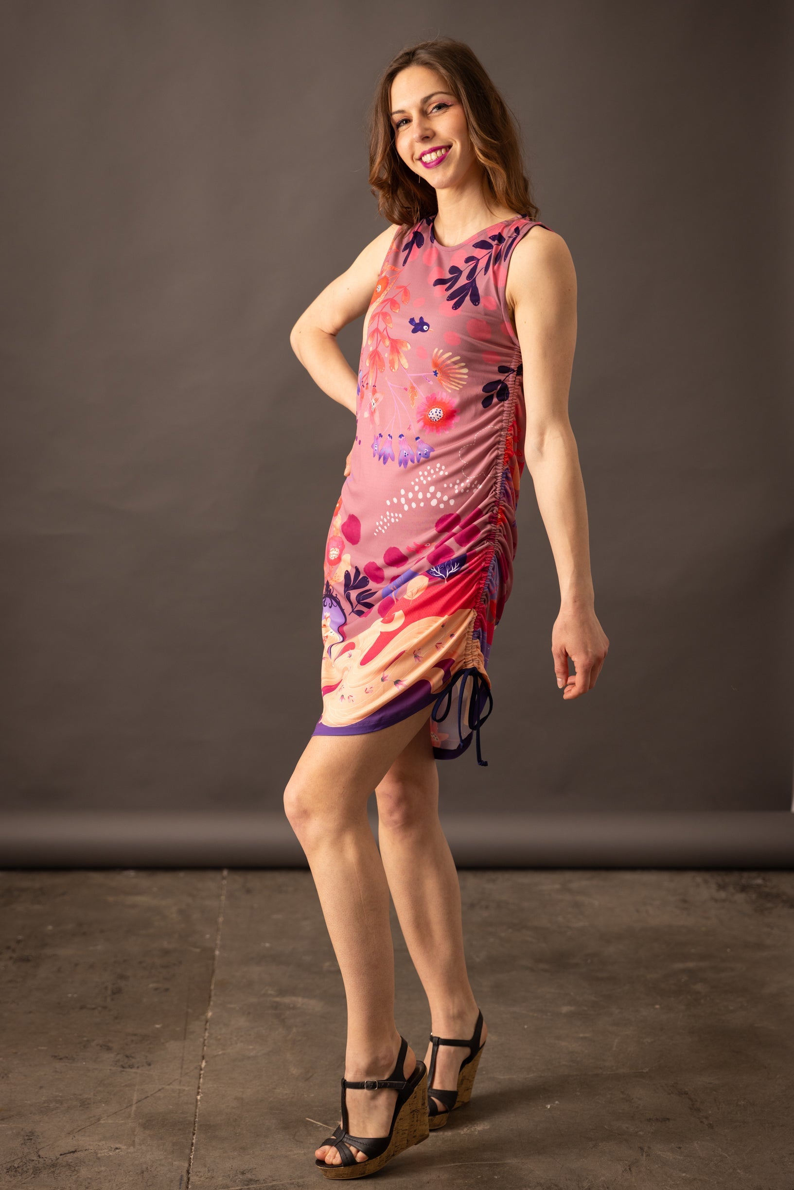 Robe fronce SOLIFLORE RAIPONCE