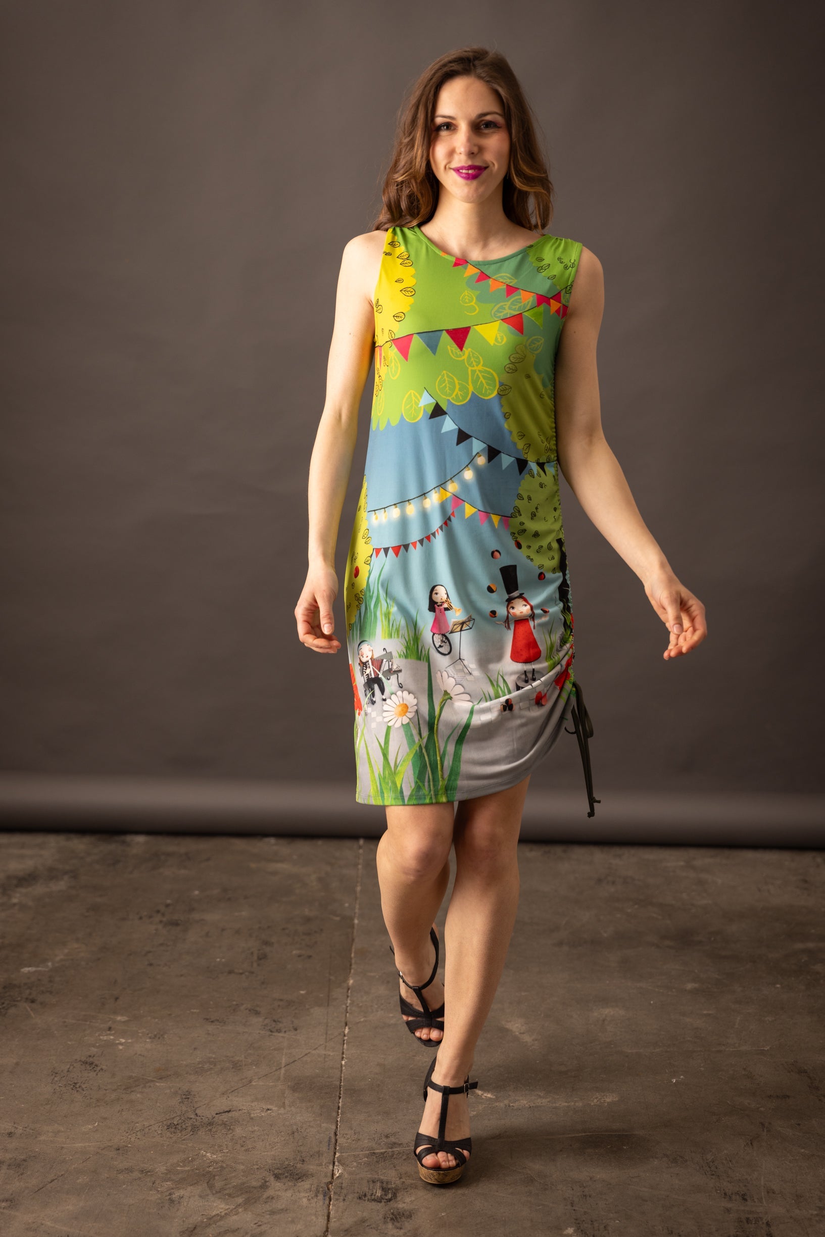 SOLIFLORE BOHEME gathered dress 