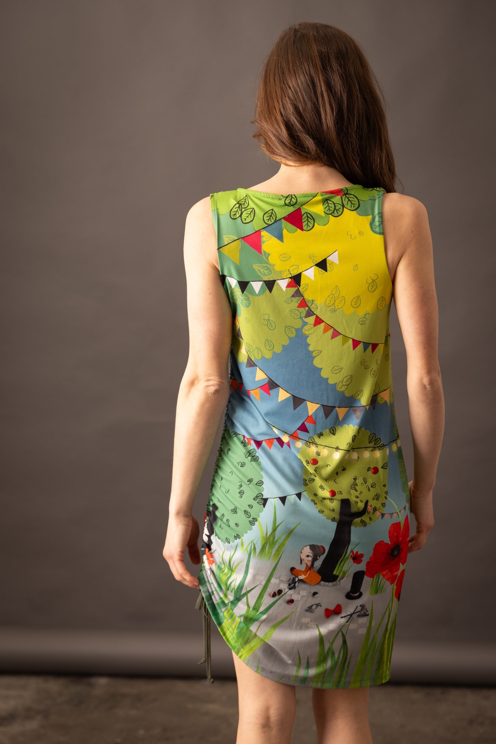 SOLIFLORE BOHEME gathered dress 