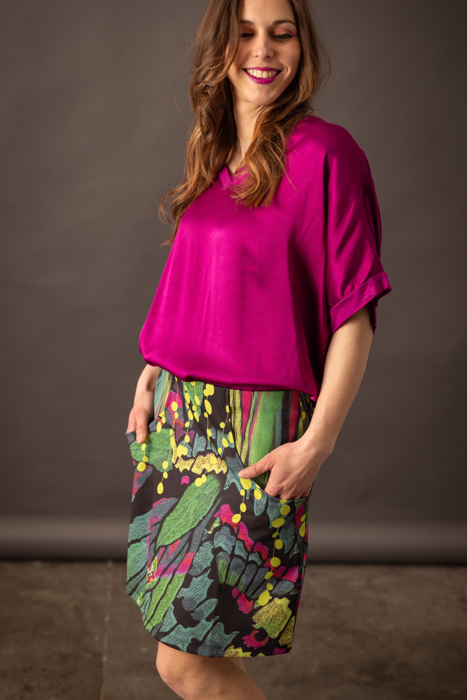 Tee-shirt satin SANTA PRUNE