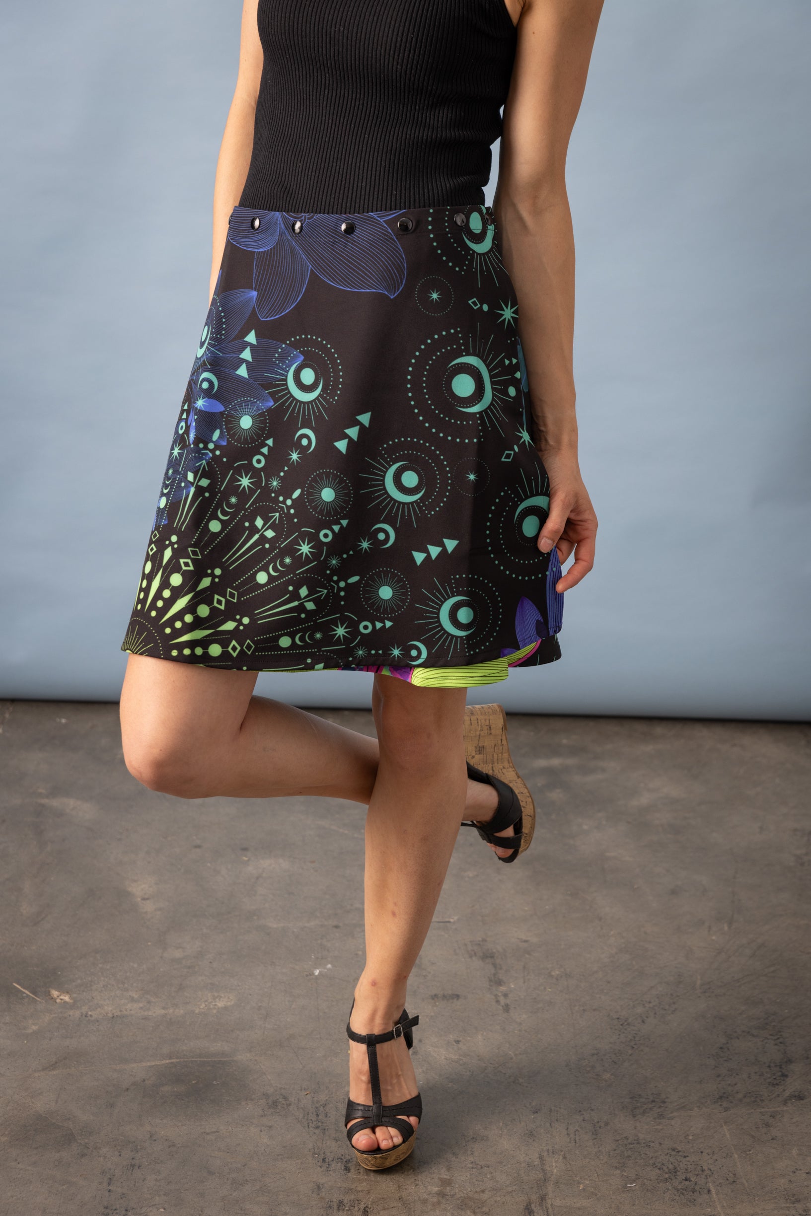 SALLY MANDALA EMERALD multi-size skirt 