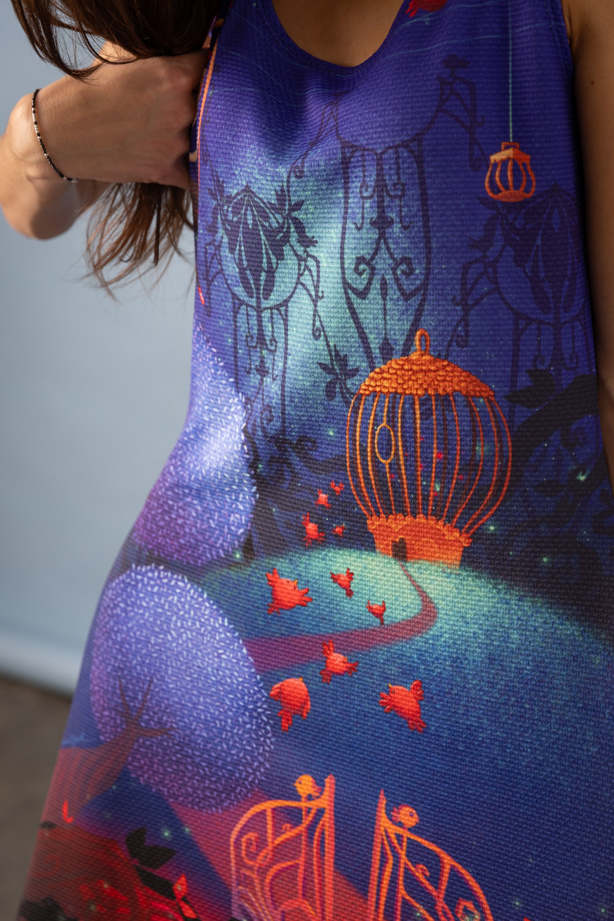 VIDYA BIRD CAGE skater dress Variant