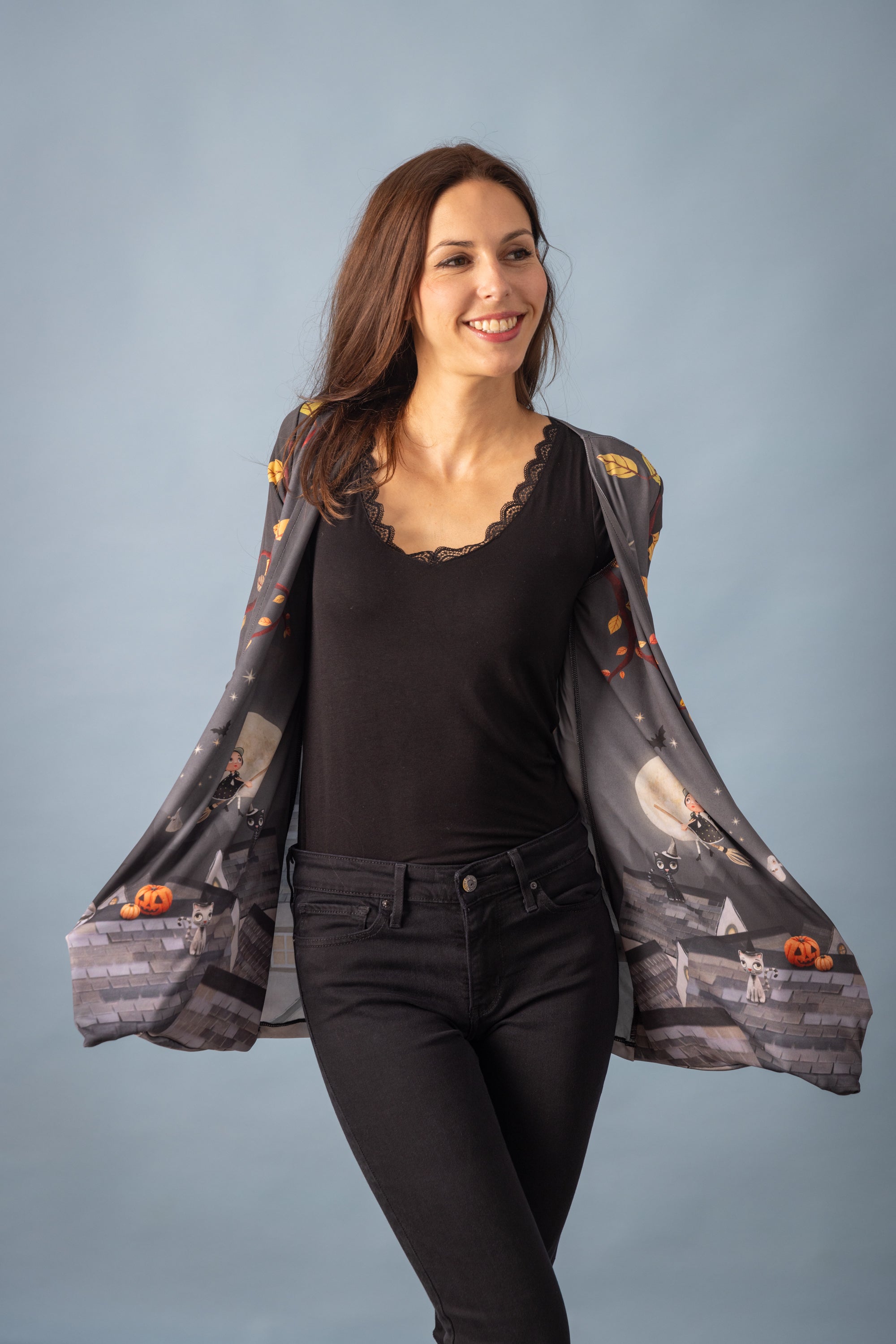 ALEXA MAGIK printed long cardigan 