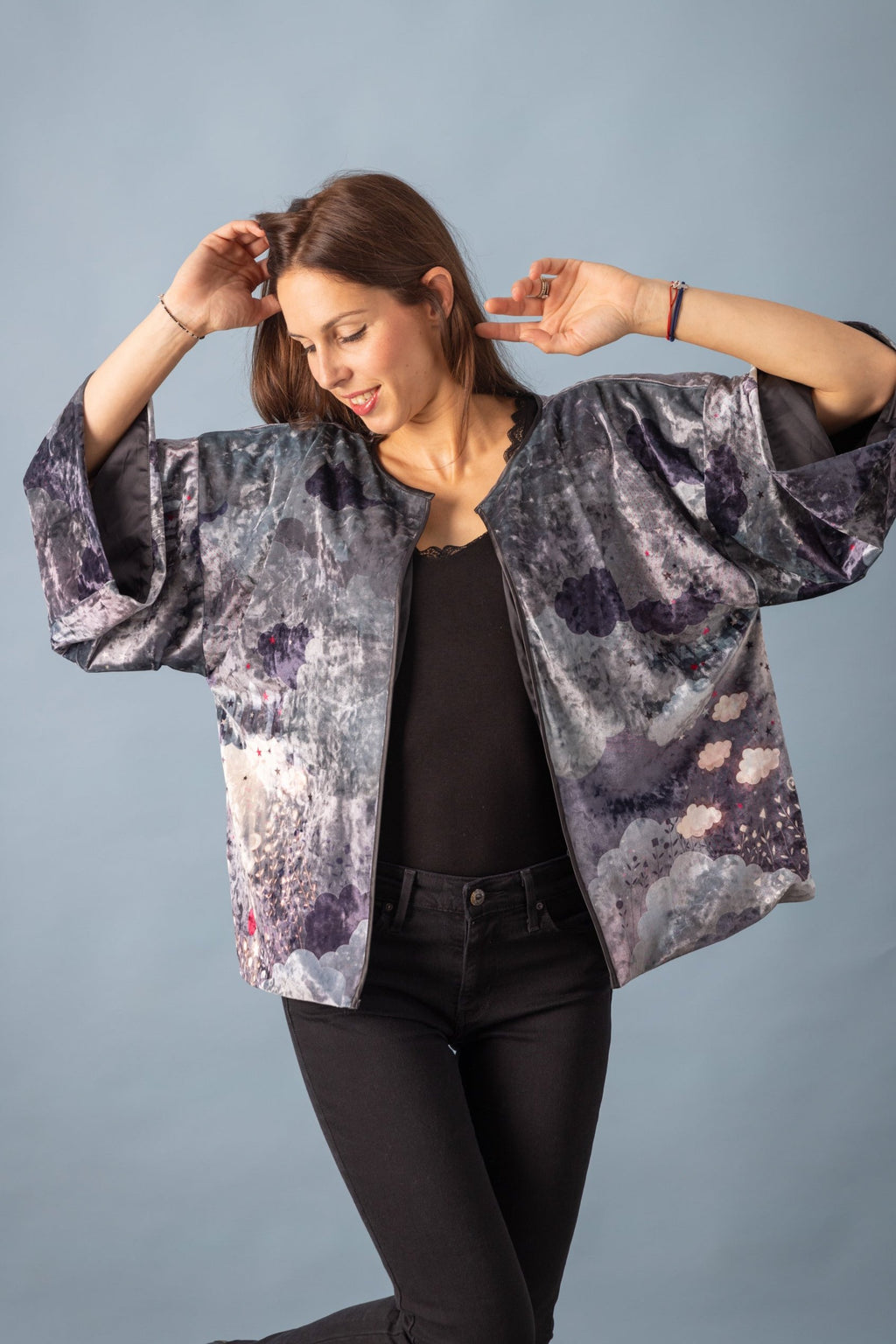 PRECOMMANDE Kimono imprimé velours KIMIKO TOSKA