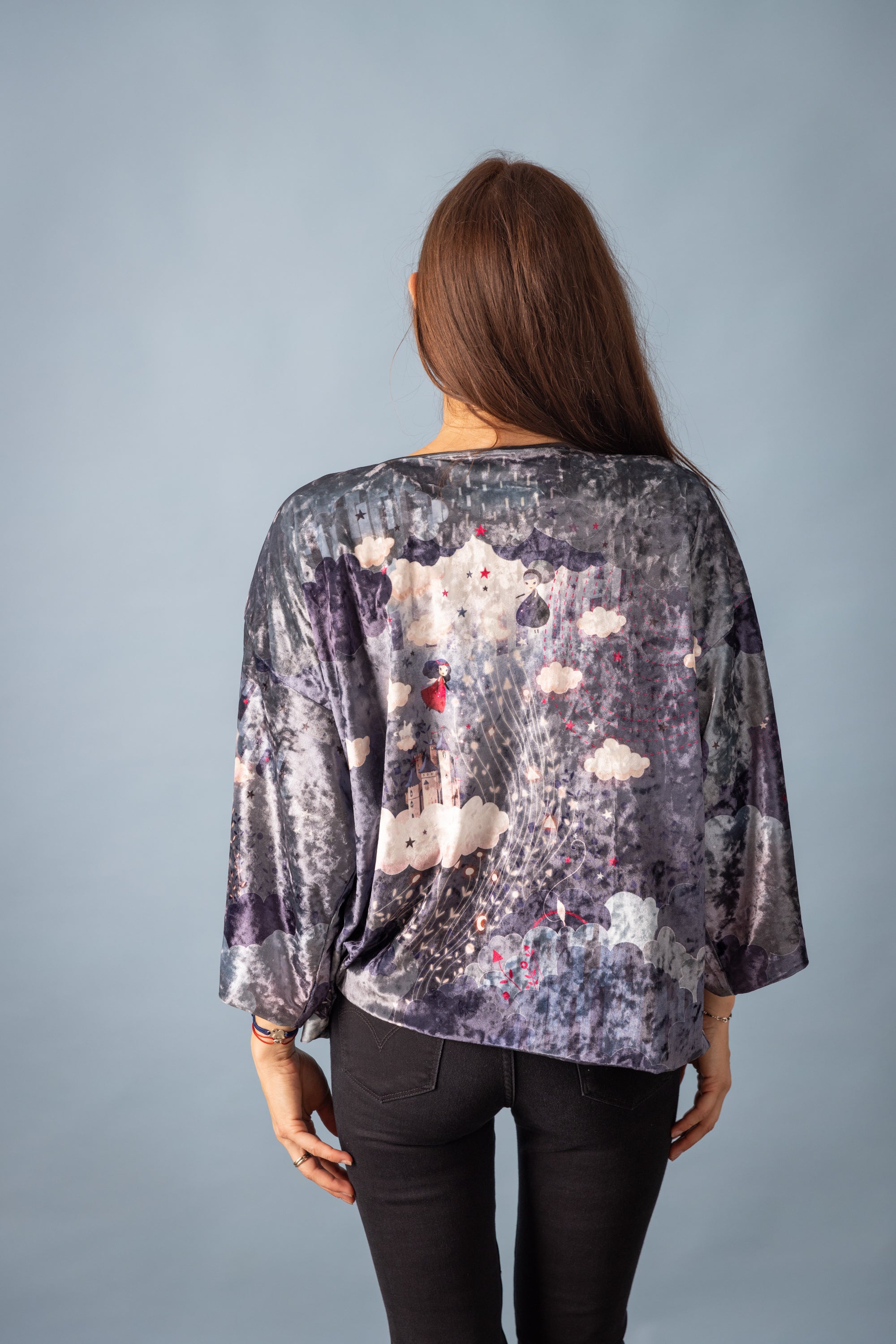 Kimono imprimé velours KIMIKO MIZAKI KIRO