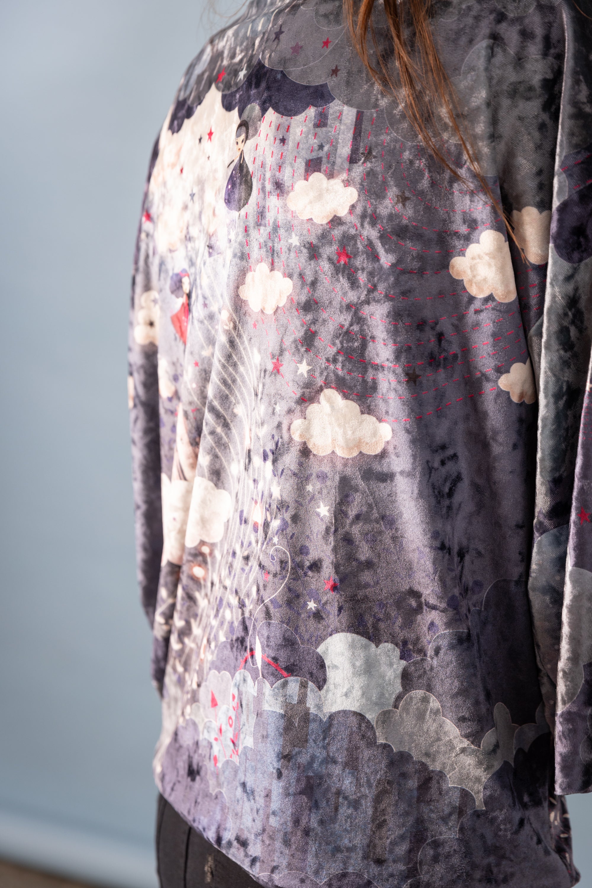 Kimono imprimé velours KIMIKO MIZAKI KIRO