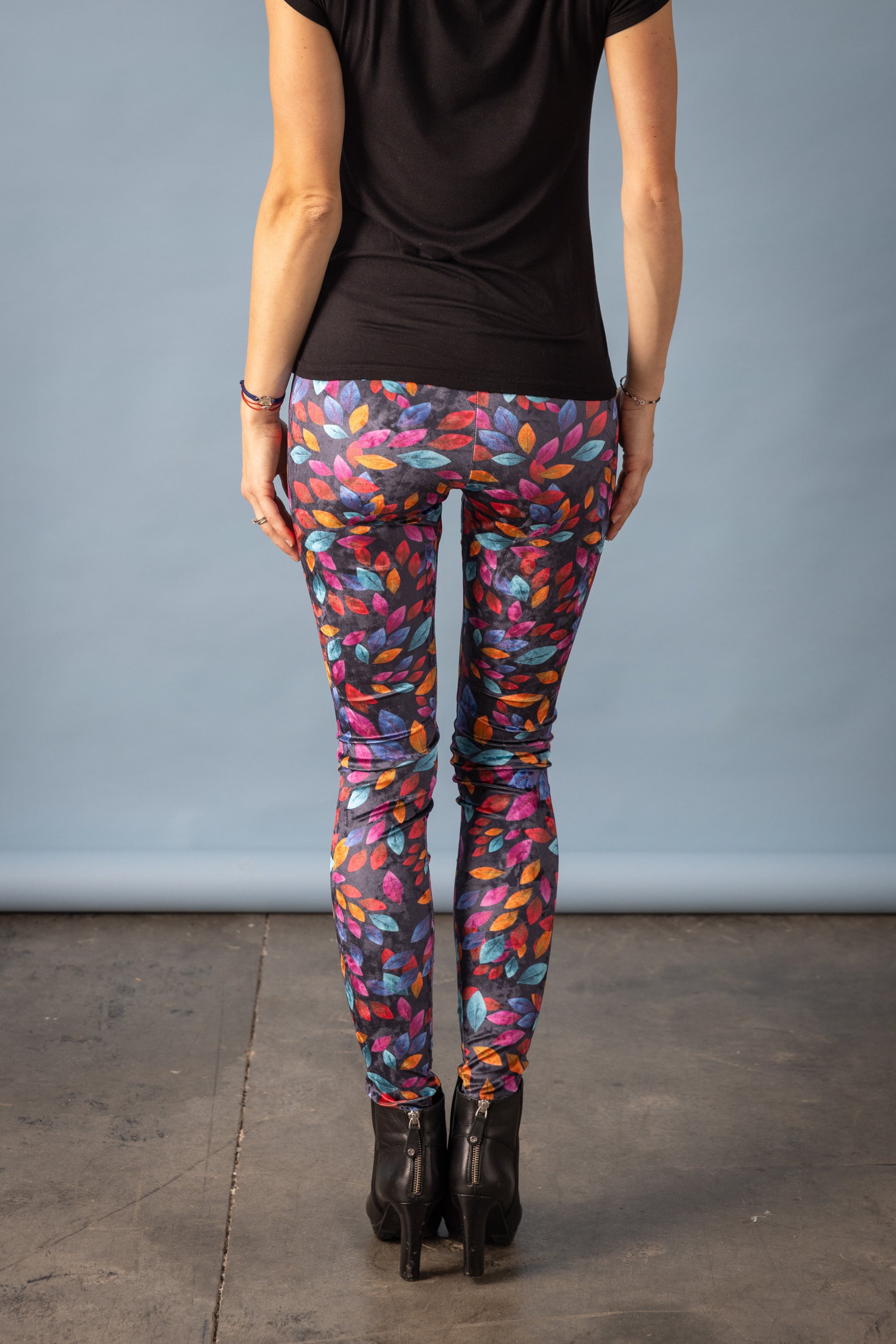 VELVET GUINGUETTE velvet printed leggings