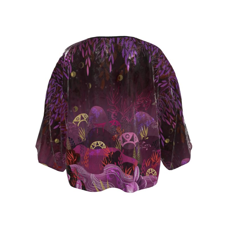 KIMIKO BELLE AU BOIS velvet printed kimono 
