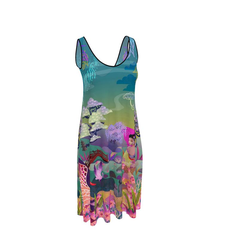 Précommande Robe bretelle imprimée BAGATELLE MIZAKI MIDORI