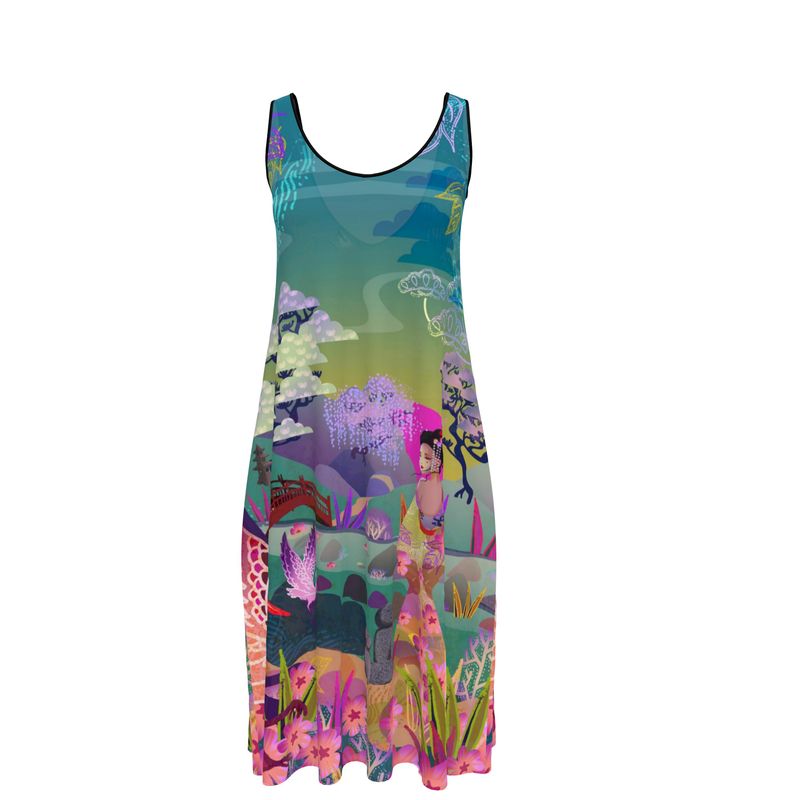 Précommande Robe bretelle imprimée BAGATELLE MIZAKI MIDORI