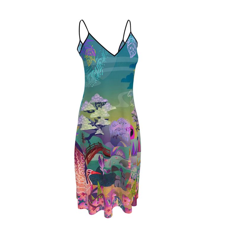 Précommande Robe bretelle imprimée BAGATELLE MIZAKI MIDORI