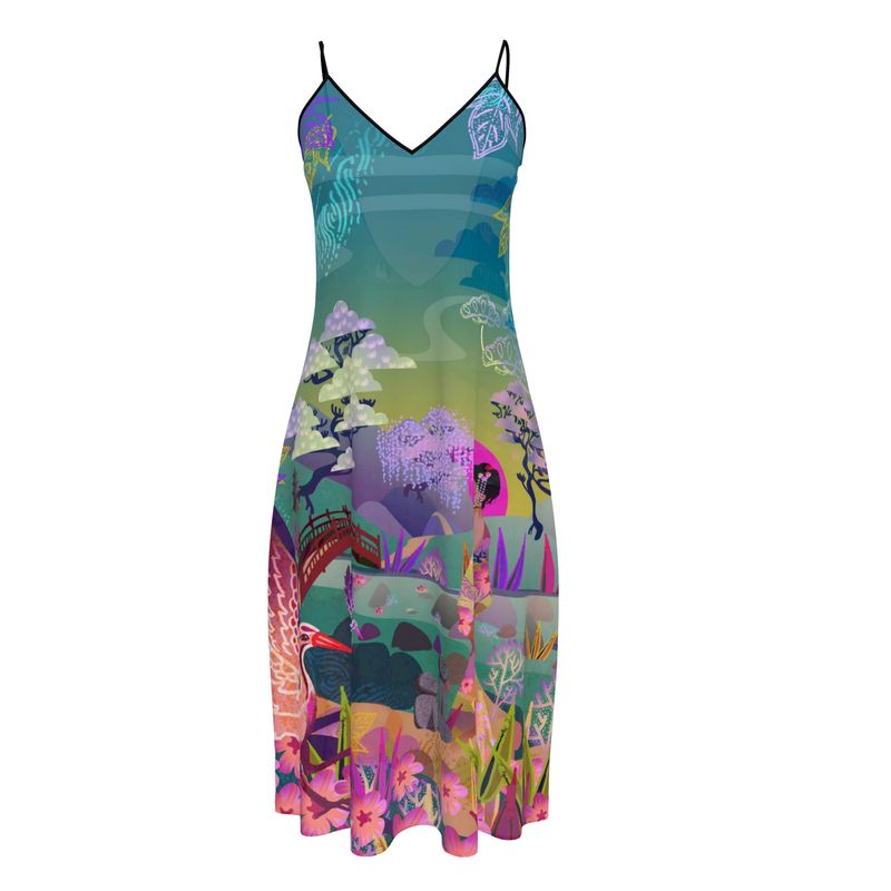 Précommande Robe bretelle imprimée BAGATELLE MIZAKI MIDORI