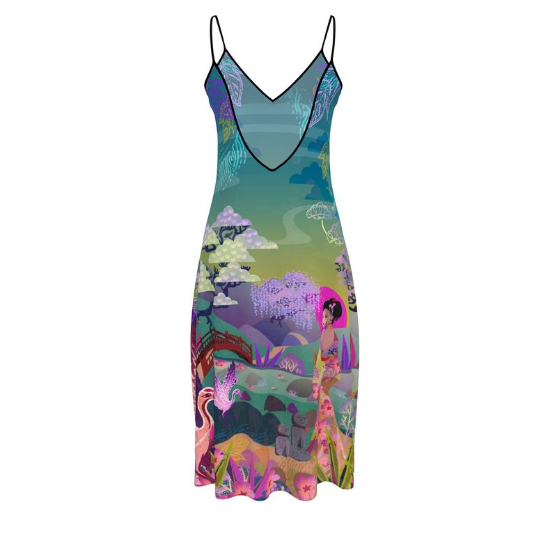 Précommande Robe bretelle imprimée BAGATELLE MIZAKI MIDORI