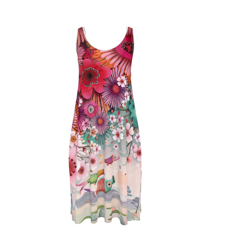 Précommande Robe bretelle imprimée BAGATELLE CARPE KOI
