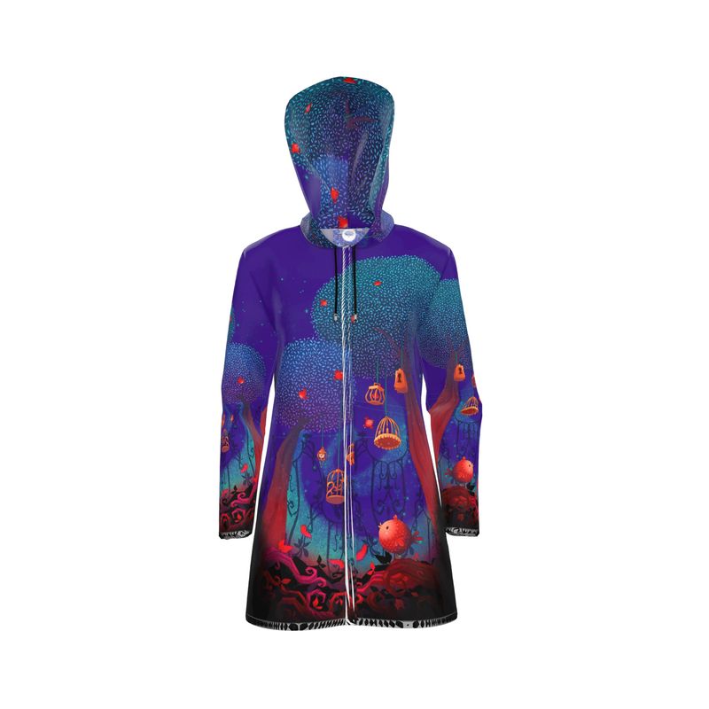BIANCA BIRD CAGE printed parka 