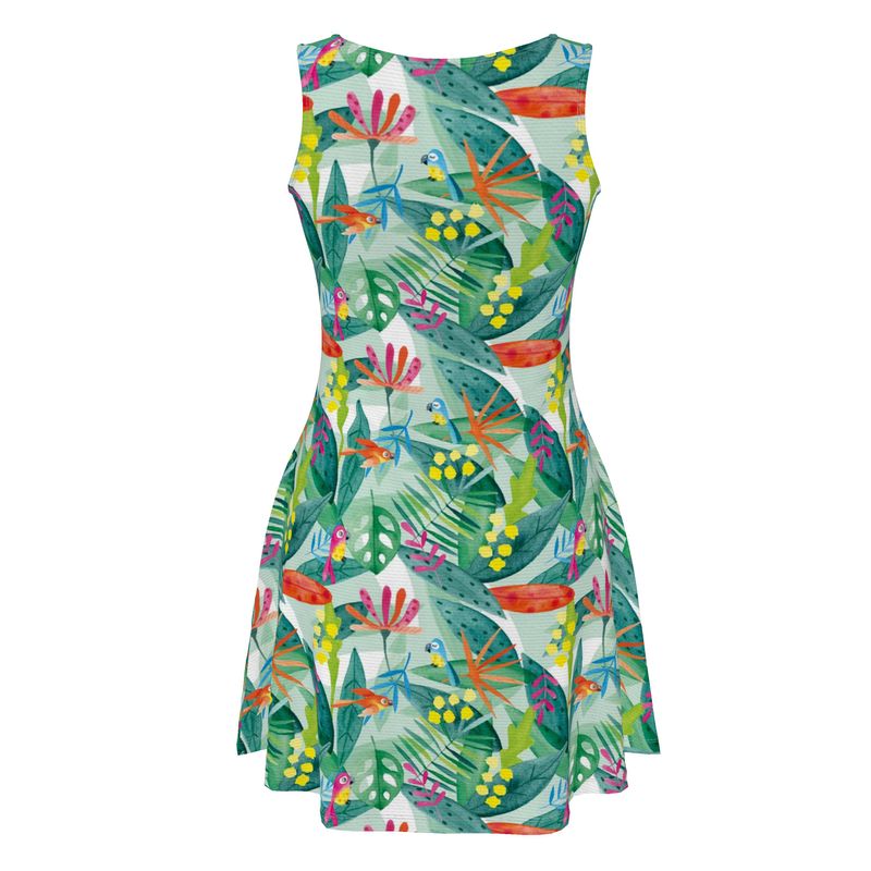 Précommande Robe patineuse ANYA PERROQUETS