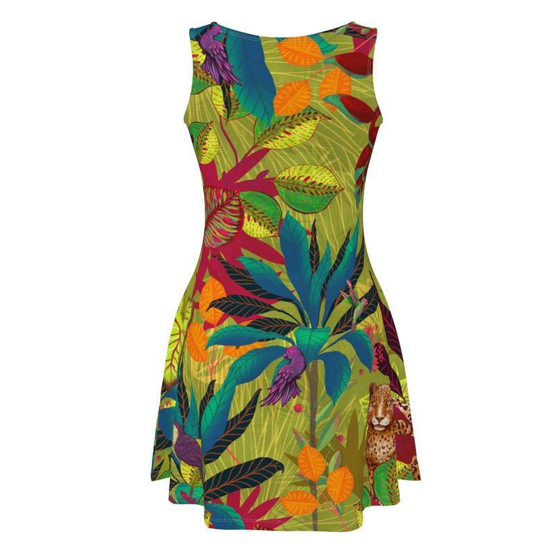 Robe patineuse VIDYA AMAZONE FEUILLAGES