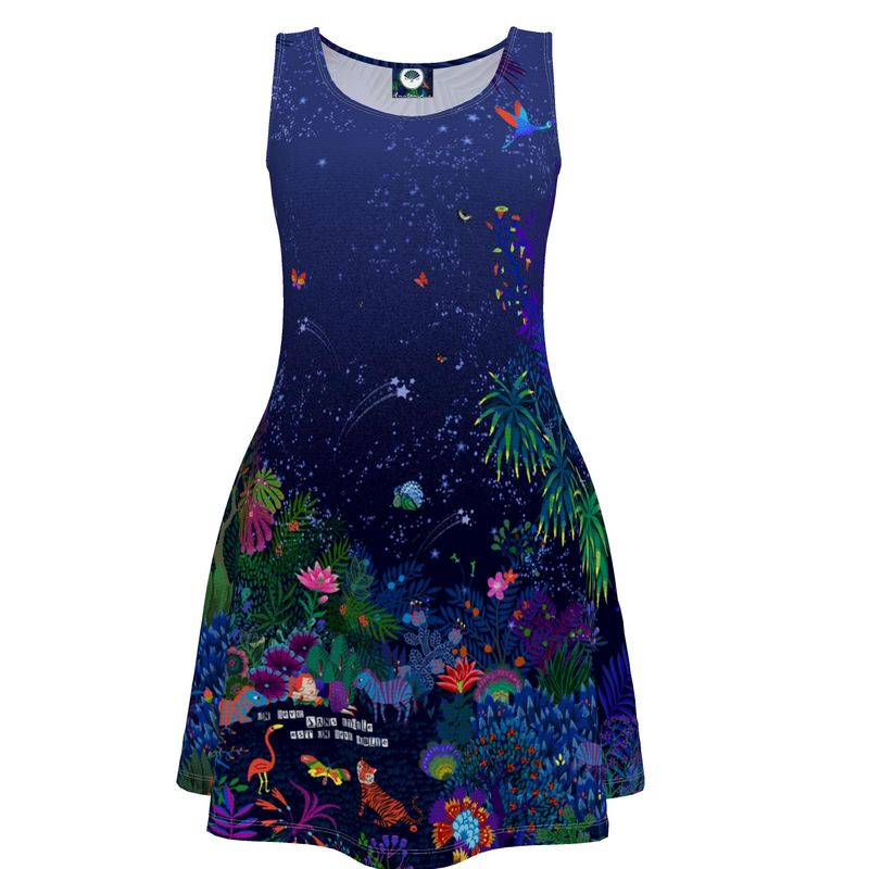 VIDYA BIRD CAGE skater dress Variant