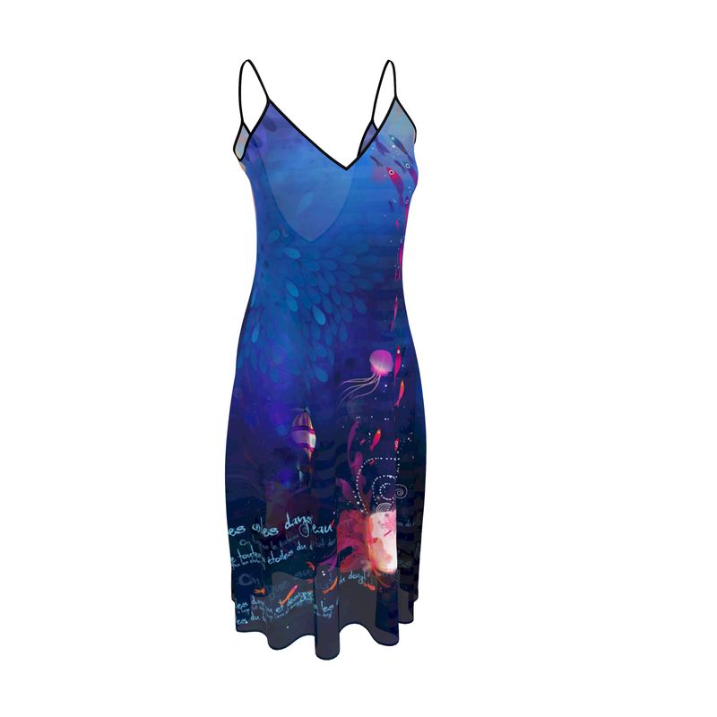 Précommande Robe bretelle imprimée BAGATELLE MER