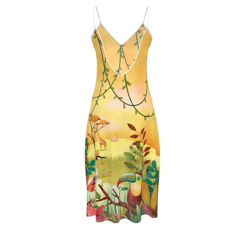 Précommande Robe bretelle imprimée BAGATELLE SAFARI