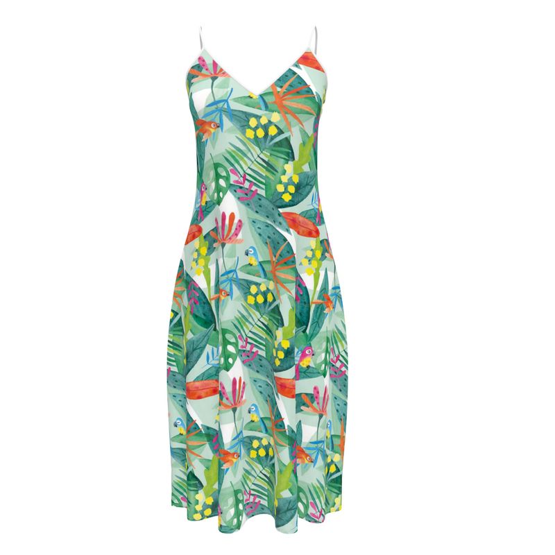 Précommande Robe bretelle imprimée BAGATELLE PERROQUETS