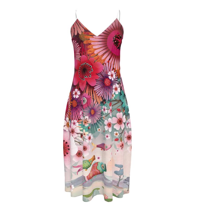 Précommande Robe bretelle imprimée BAGATELLE CARPE KOI