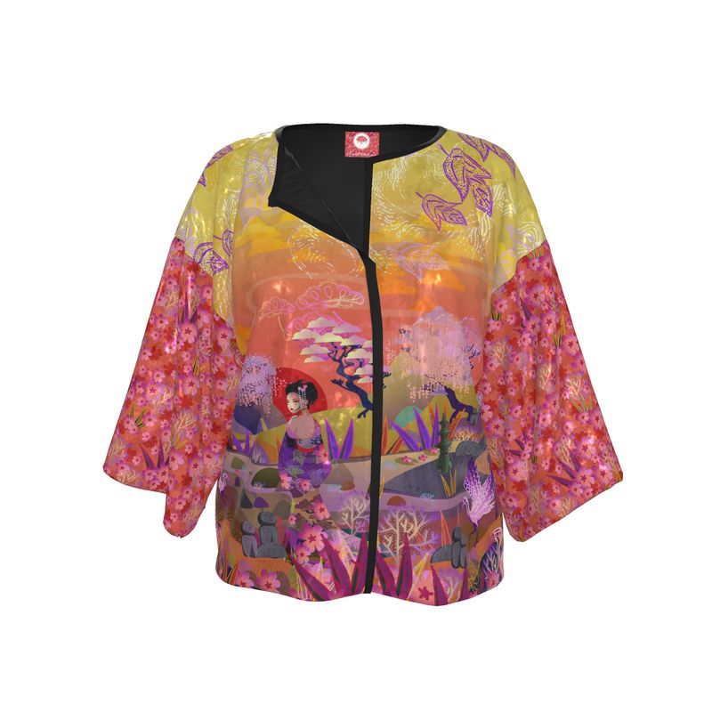 KIMIKO BELLE AU BOIS velvet printed kimono 