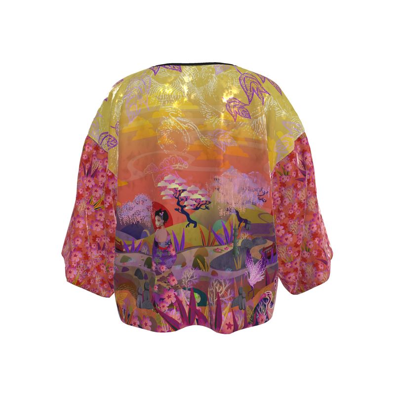 KIMIKO BELLE AU BOIS velvet printed kimono 