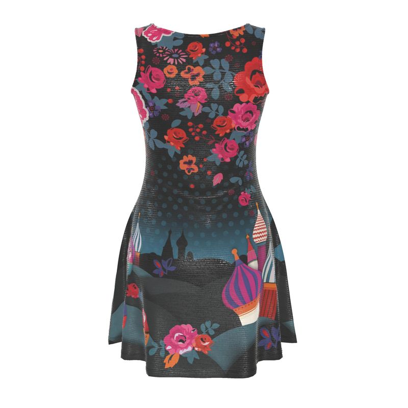 ANYA BIRD CAGE velvet skater dress