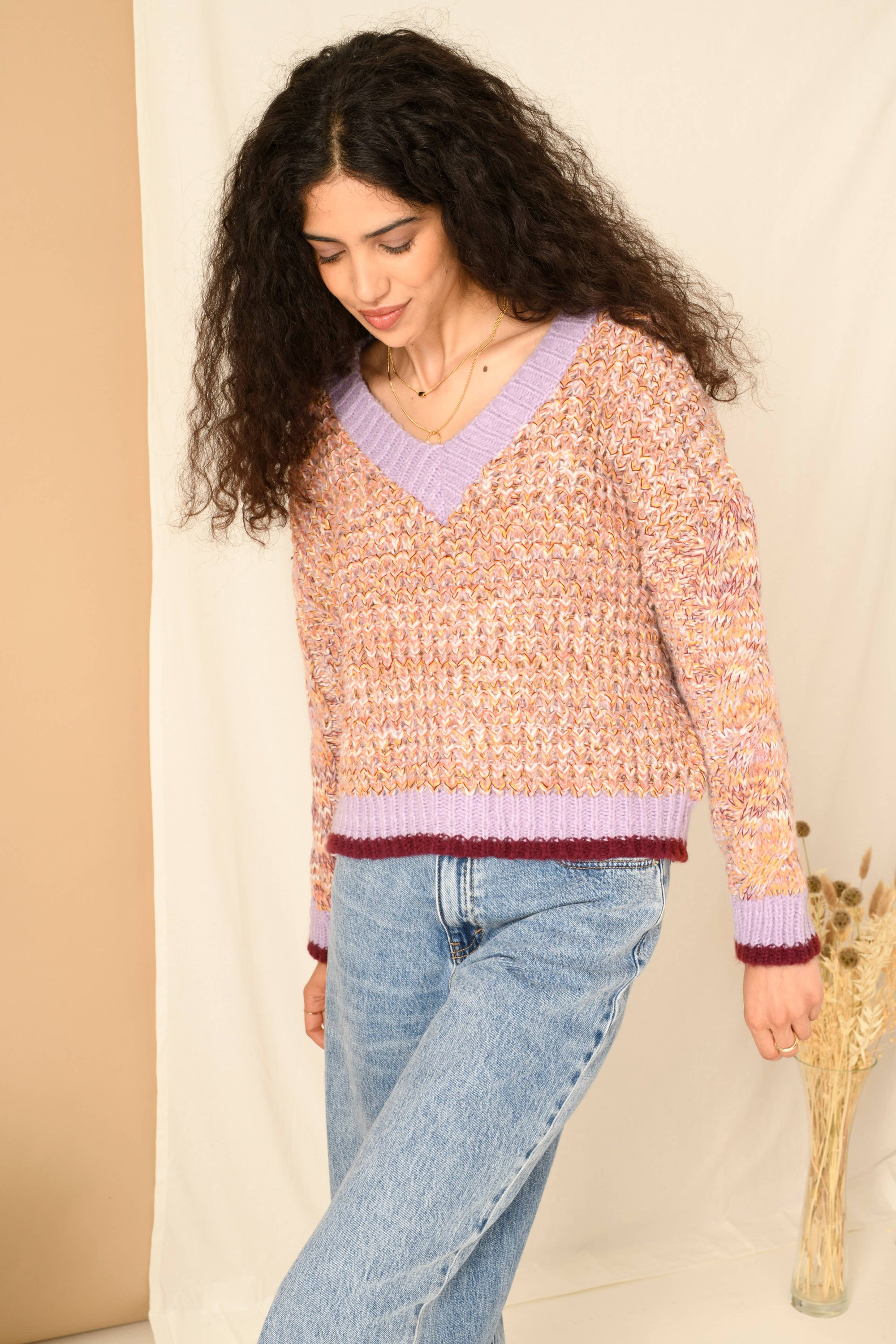 Pull à col en V Amy Cable