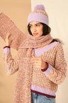 Écharpe en tricot surdimensionnée Florence Twist - Lilas | Accessoires