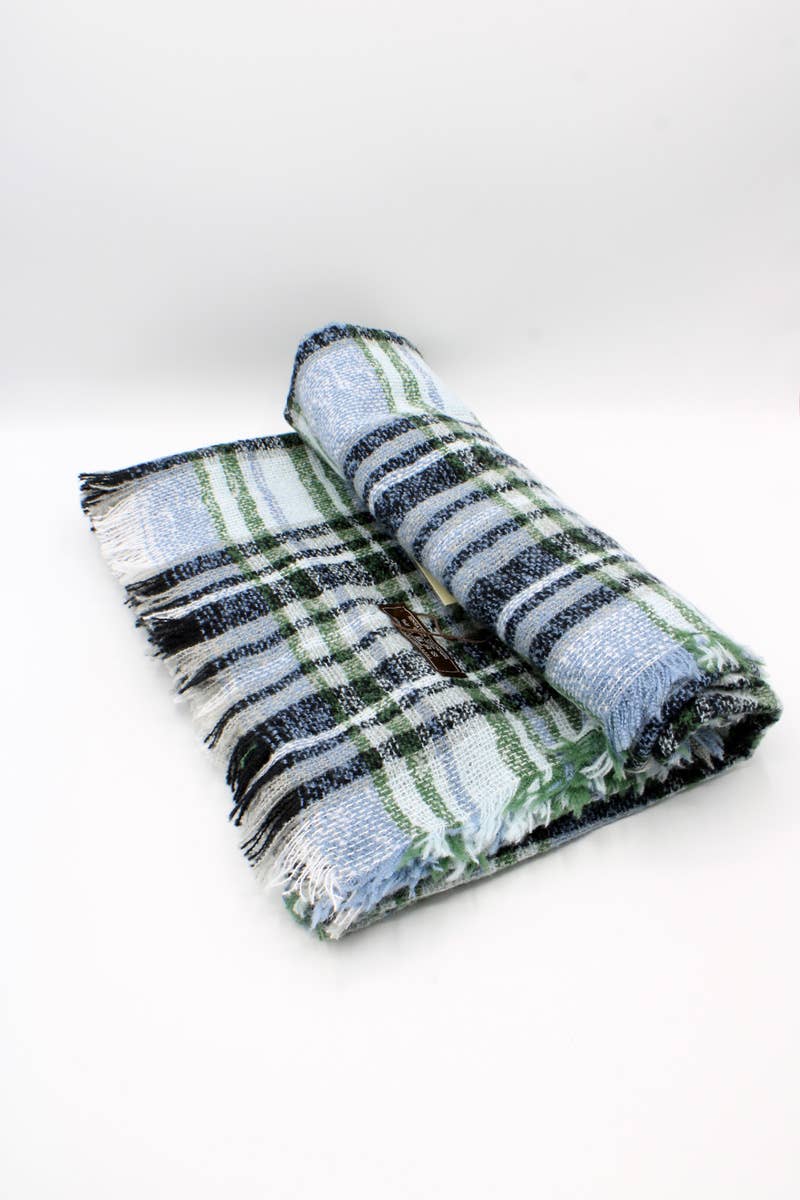 Grande étole carrée Écossais