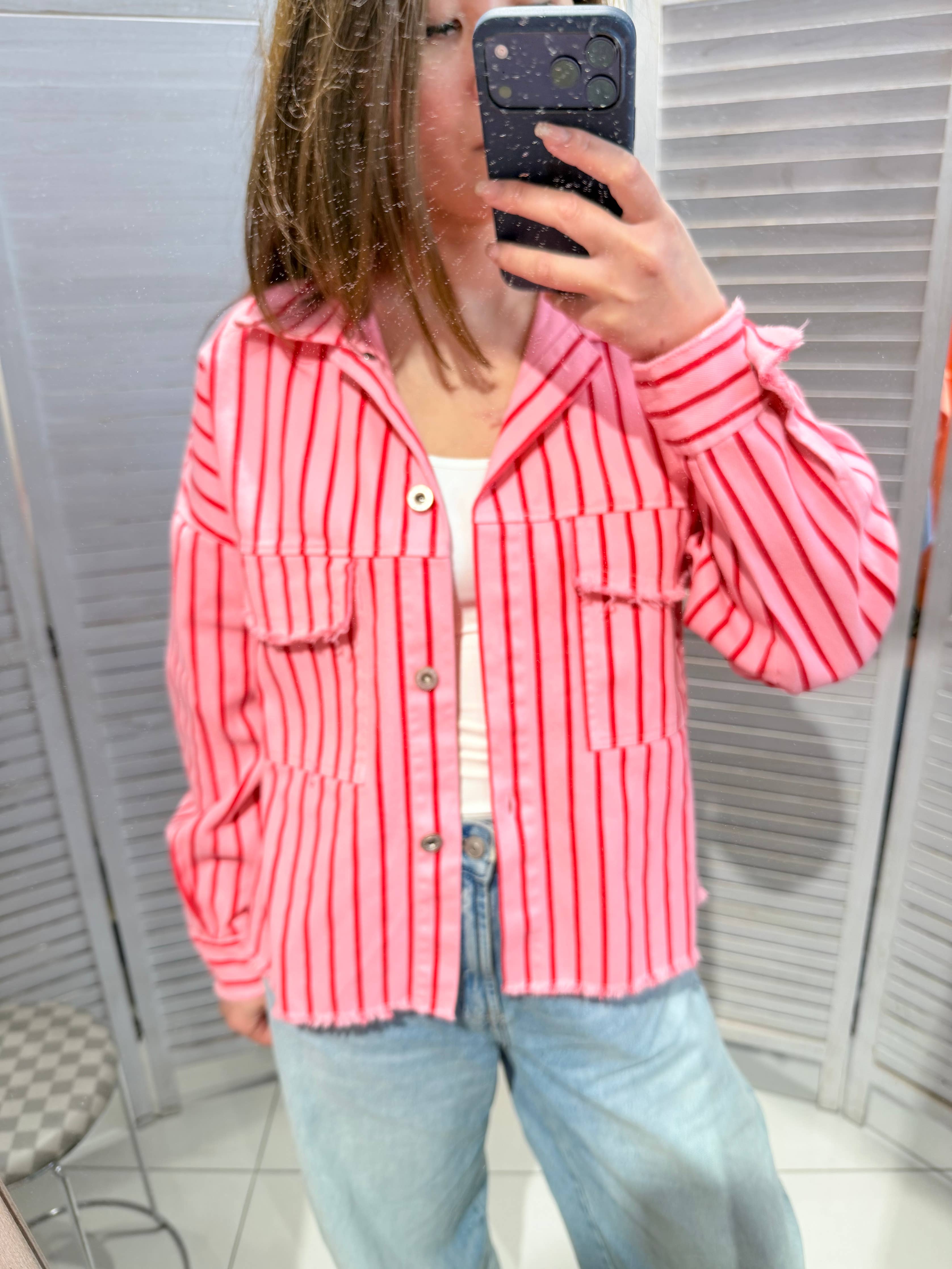 Veste rayée en coton RITA ROSE&ROUGE