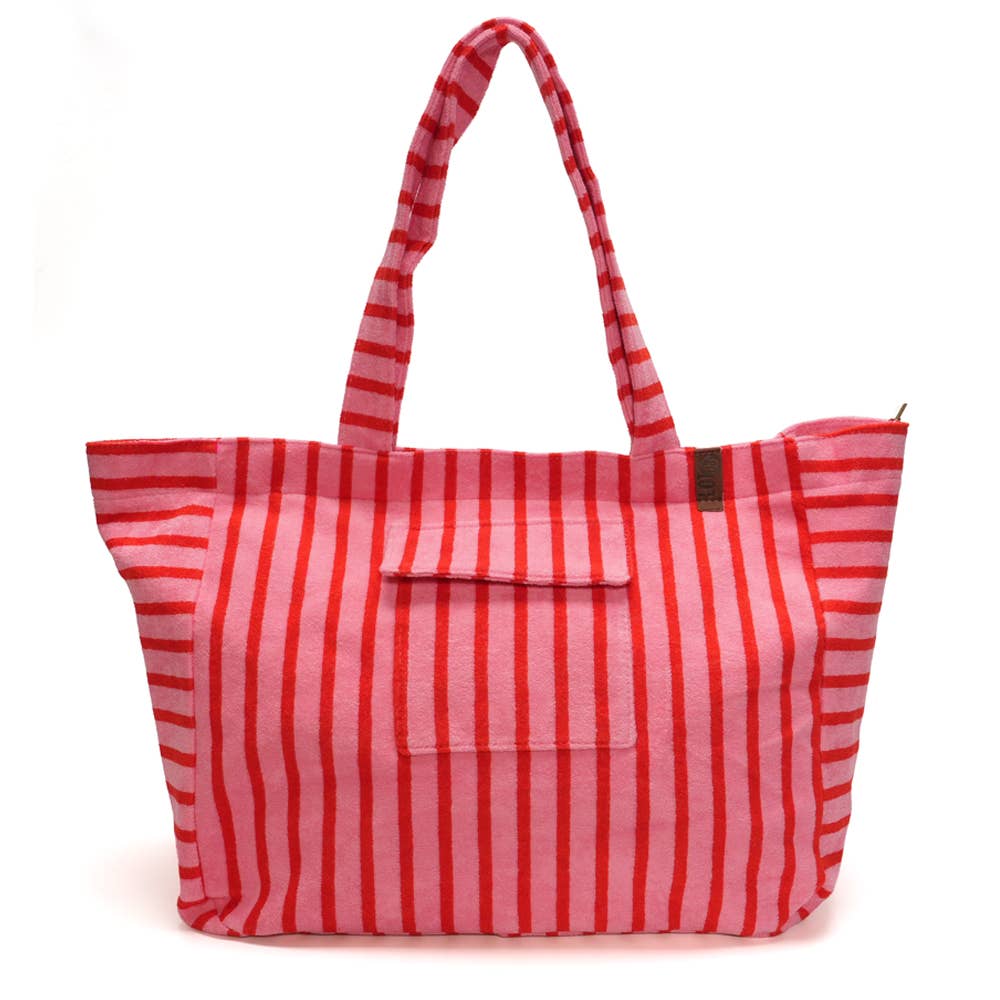 Sac de plage LOLA Rose & Rouge
