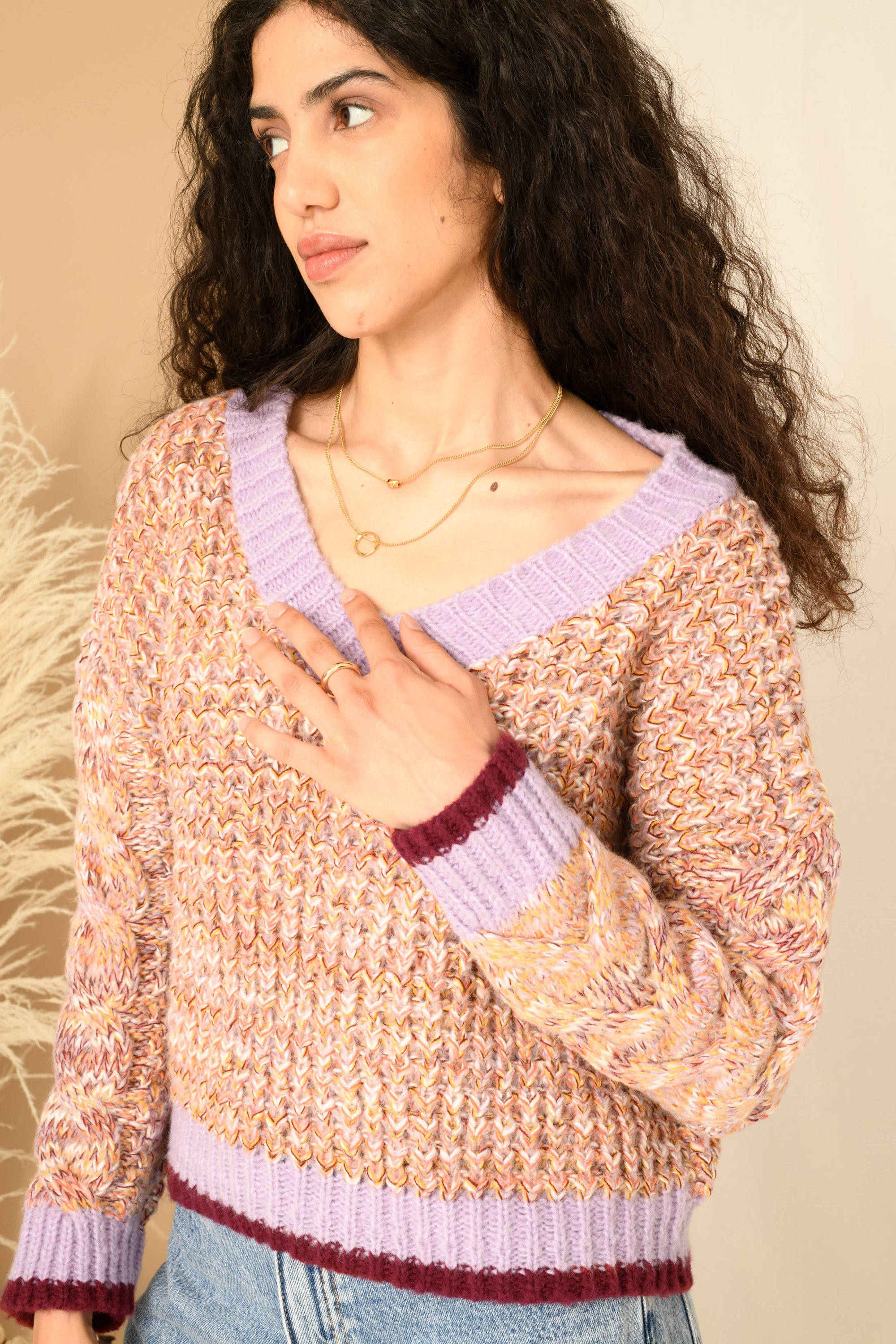 Pull à col en V Amy Cable