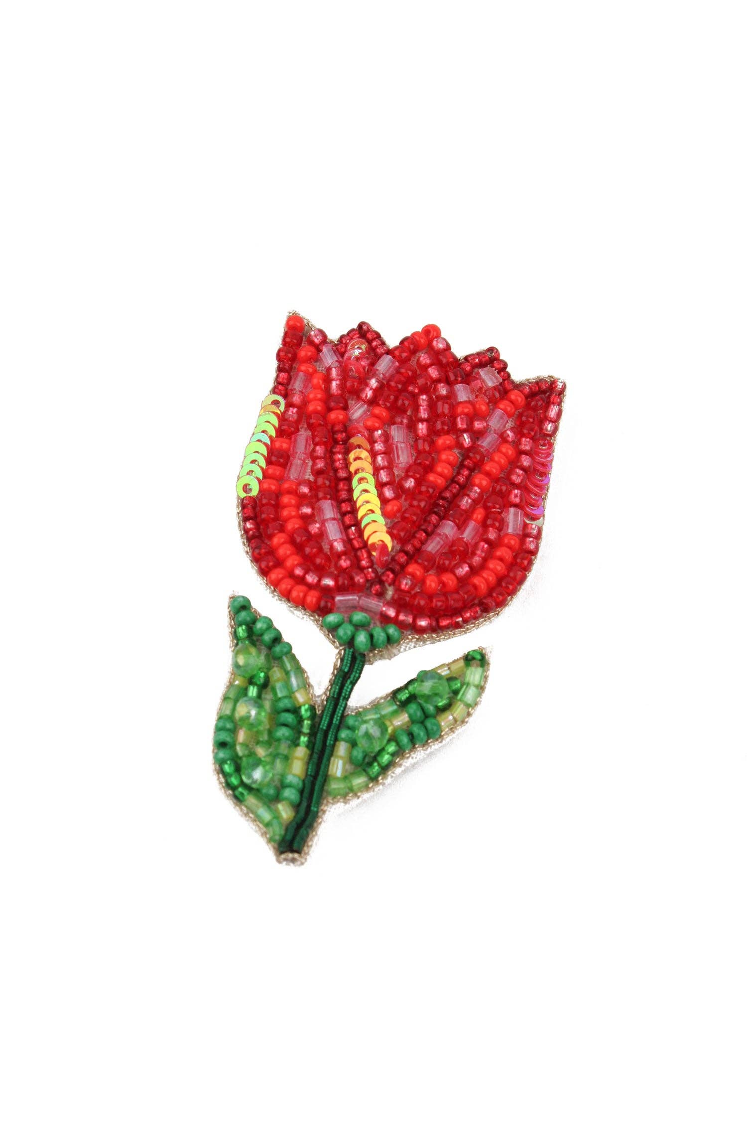 BROCHE TULIPE ROUGE