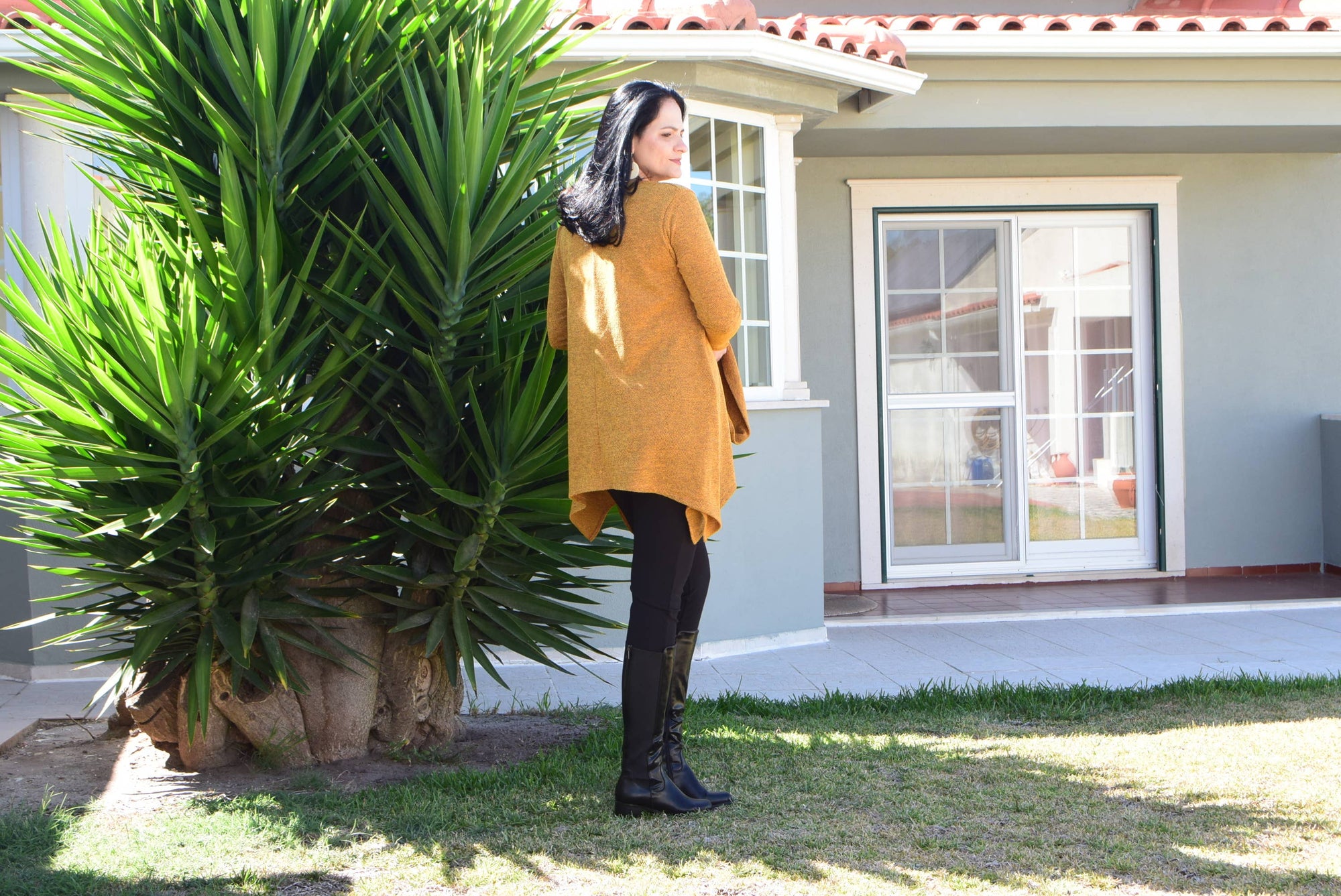 Tunique grande taille en tissu tricoté chaud Olivia/L à 6XL