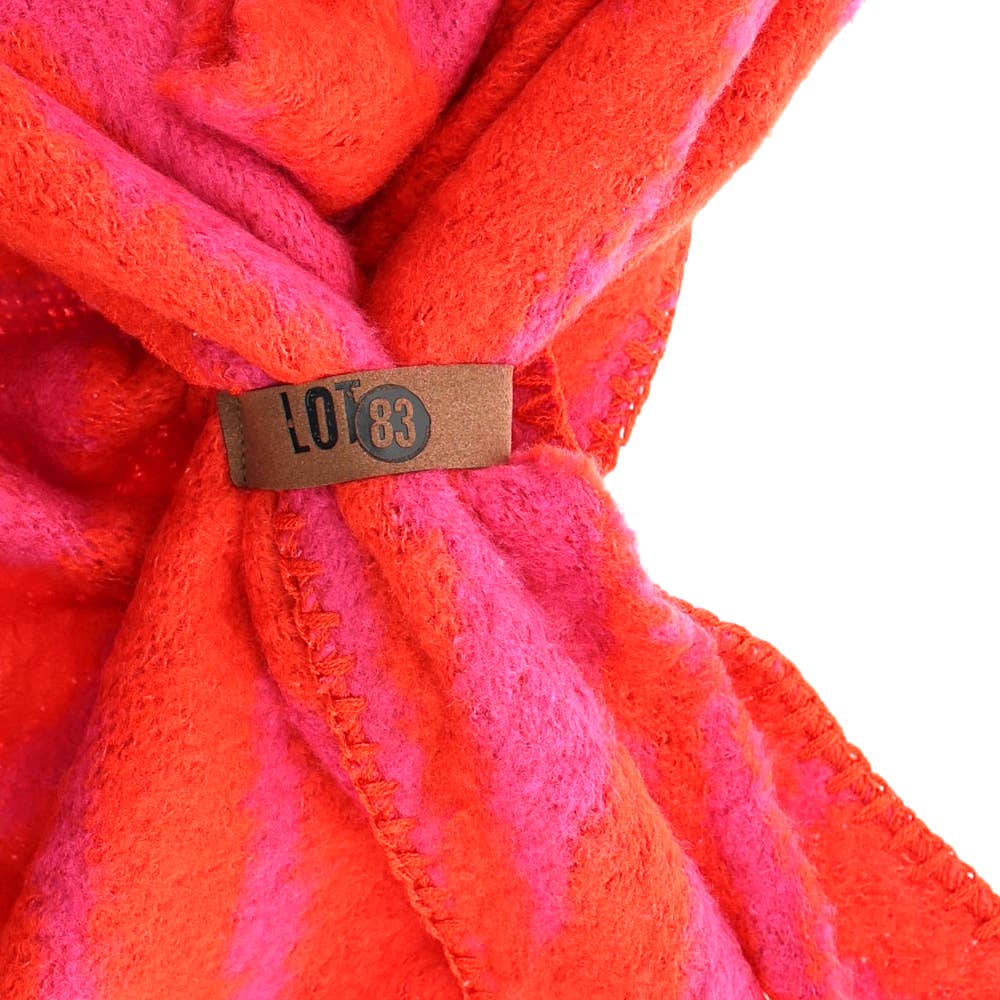 Écharpe Nina Zèbre Rose Rouge Rose